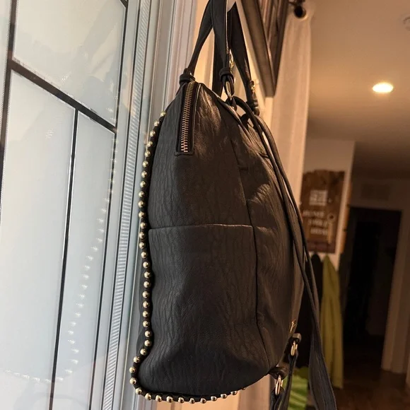 Jessica Simpson Black Textured Backpack - Picture 3 of 12